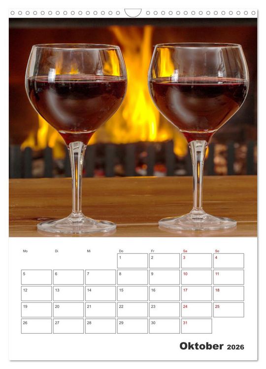 Produktbild: Weinkalender - f&uuml;r Kenner und Genie&szlig;er (Wandkalender 2026 DIN A3 hoch), CALVENDO Monatskalender