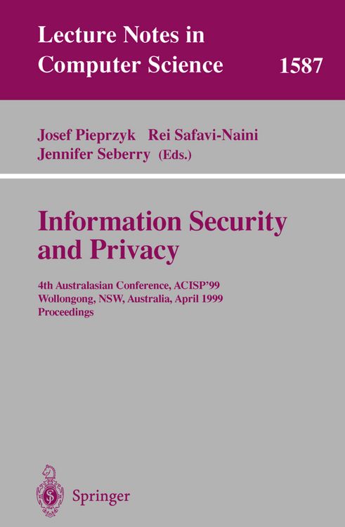 Produktbild: Information Security and Privacy
