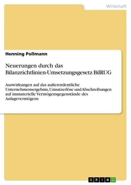 Produktbild: Neuerungen durch das Bilanzrichtlinien-Umsetzungsgesetz BilRUG