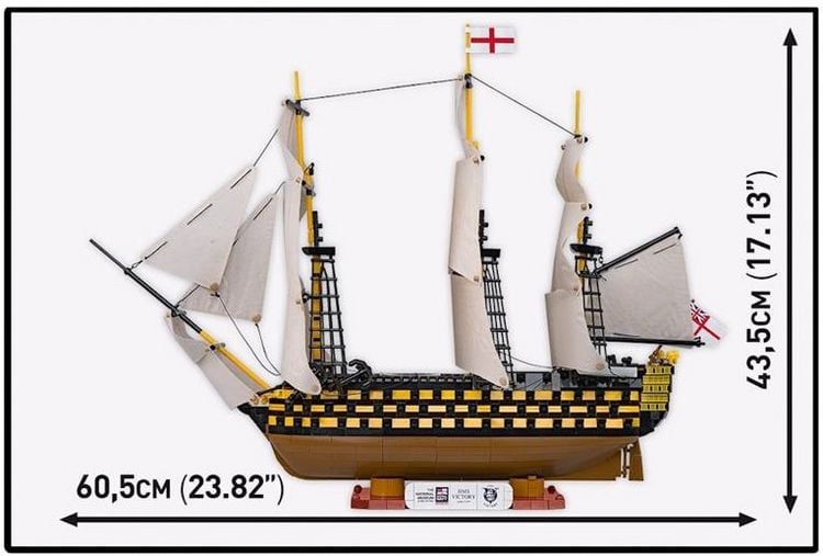 Produktbild: COBI Historical Collection 20096 - HMS VICTORY, Bausatz 1:144, 2517 Klemmbausteine
