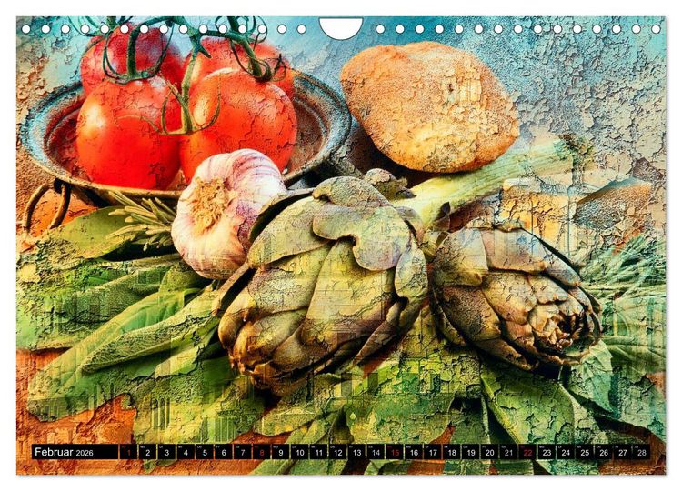 Produktbild: Italian Food - Vintage Design (Wandkalender 2026 DIN A4 quer), CALVENDO Monatskalender