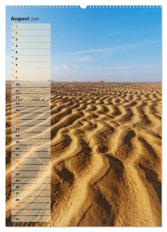 Produktbild: Zwischen D&uuml;nen und Watt / Geburtstagskalender (hochwertiger Premium Wandkalender 2026 DIN A2 hoch), Kunstdruck in Hochglanz