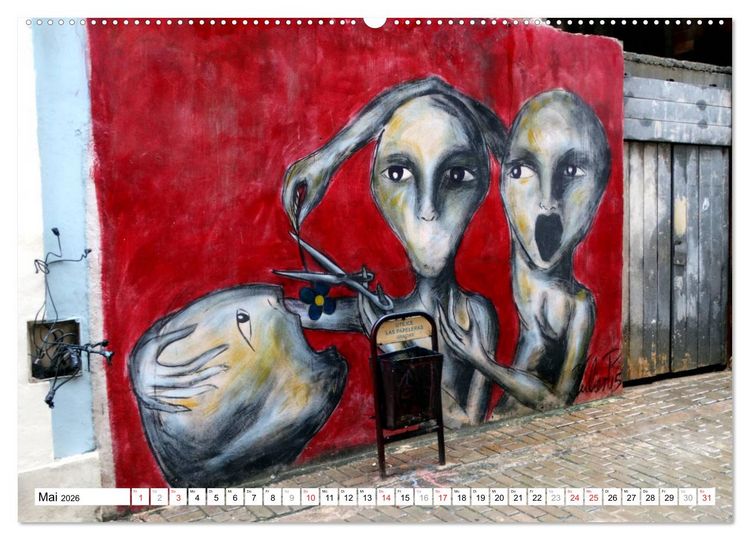 Produktbild: Gesichter Kubas - Havanna Graffiti (Wandkalender 2026 DIN A2 quer), CALVENDO Monatskalender