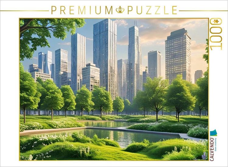 Produktbild: CALVENDO Puzzle Parkanlage mit Teich | 1000 Teile Lege-Gr&ouml;&szlig;e 64x48cm Foto-Puzzle f&uuml;r gl&uuml;ckliche Stunden