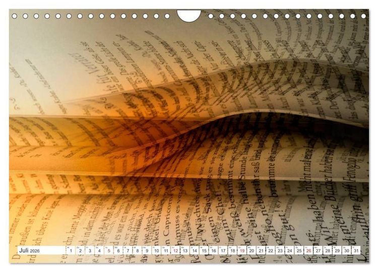 Produktbild: Ars Libri - Kunstwerk Buch (Wandkalender 2026 DIN A4 quer), CALVENDO Monatskalender