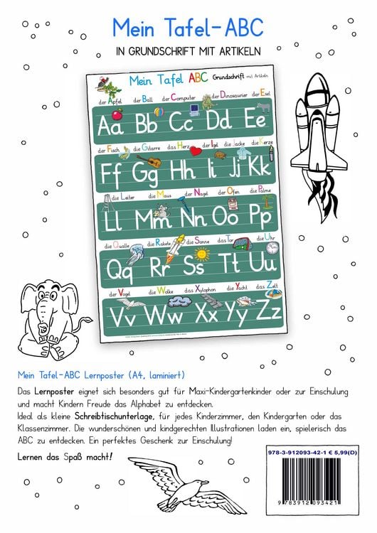 Produktbild: Mein Tafel-ABC in Grundschrift mit Artikeln
