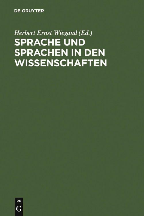 Produktbild: Sprache und Sprachen in den Wissenschaften