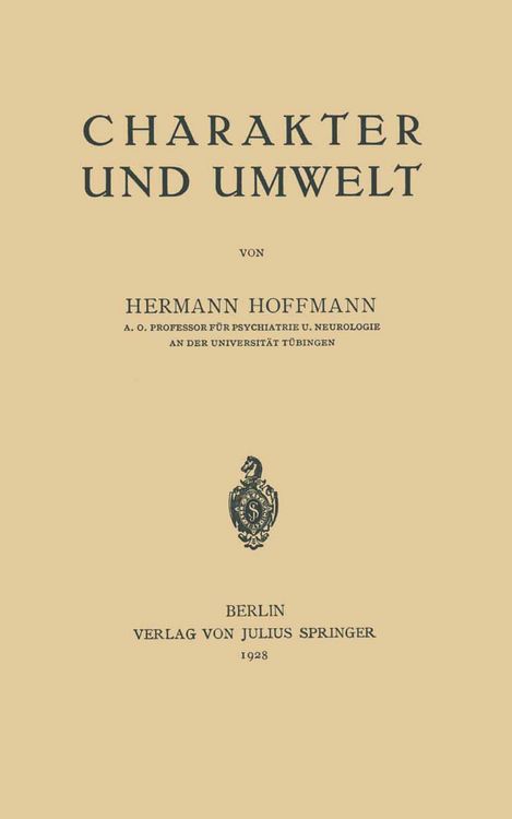 Produktbild: Charakter und Umwelt