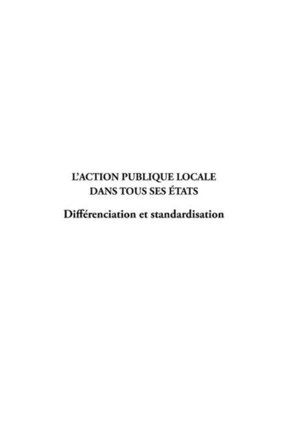 Produktbild: L'action publique locale dans tous ses etats