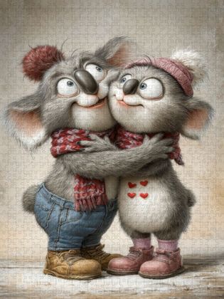 Produktbild: CALVENDO Puzzle Koala - Liebe | 1000 Teile Lege-Gr&ouml;&szlig;e 64x48cm Foto-Puzzle f&uuml;r gl&uuml;ckliche Stunden