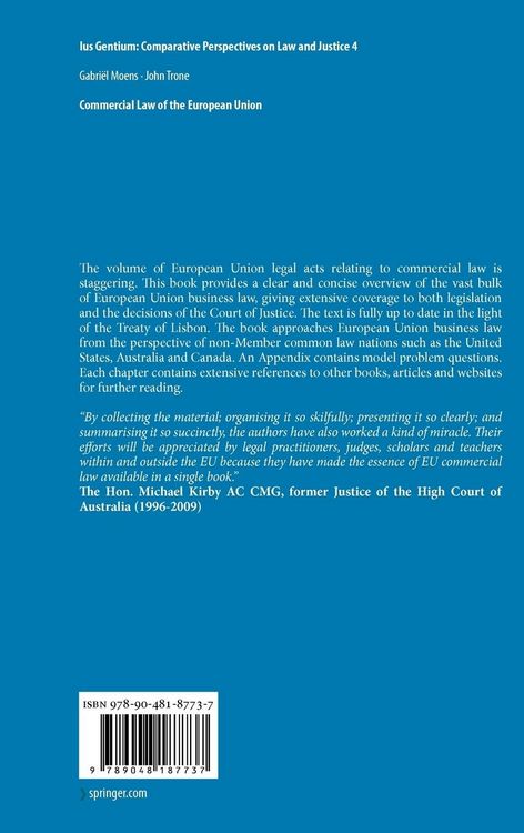 Produktbild: Commercial Law of the European Union