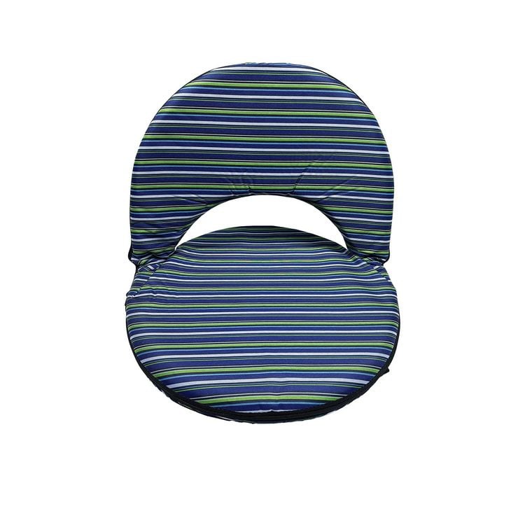 Produktbild: HTI-Living Bodensessel Rund Gestreift Blau Gr&uuml;n Verstellbar Indoor Outdoor bis 150 kg