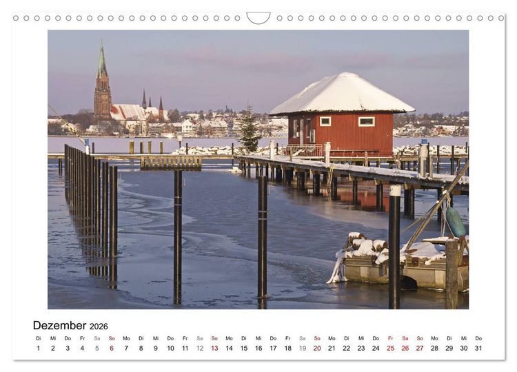 Produktbild: Schleswig und die Schlei - von Schloss Gottorf bis Schleim&uuml;nde (Wandkalender 2026 DIN A3 quer), CALVENDO Monatskalender