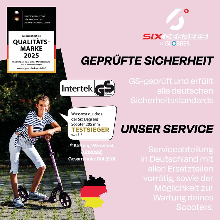 Produktbild: SIX DEGREES Alu Scooter 205 pastellrosa