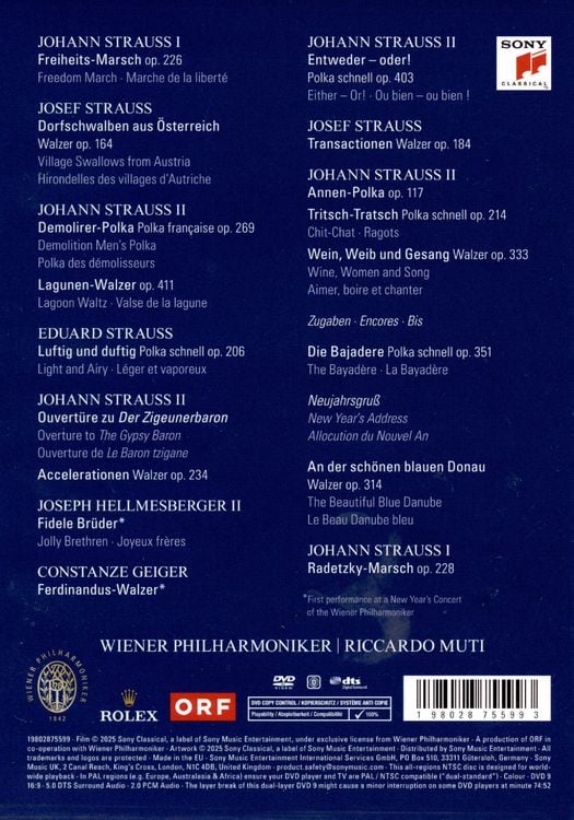 Produktbild: Neujahrskonzert 2025 - Wiener Philharmoniker