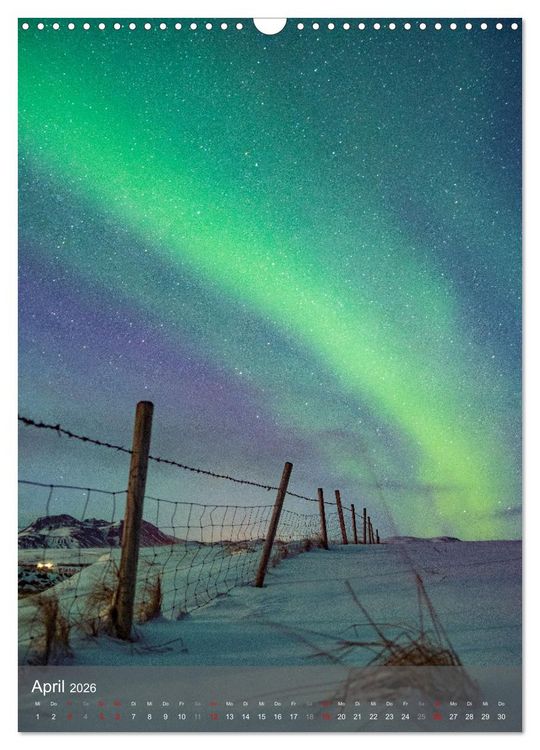 Produktbild: Aurora - Polarlicht des Nordens (Wandkalender 2026 DIN A3 hoch), CALVENDO Monatskalender
