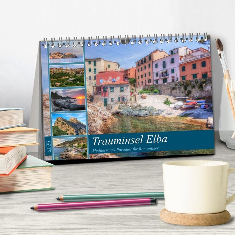 Produktbild: Trauminsel Elba: Mediterranes Paradies f&uuml;r Romantiker (Tischkalender 2026 DIN A5 quer), CALVENDO Monatskalender