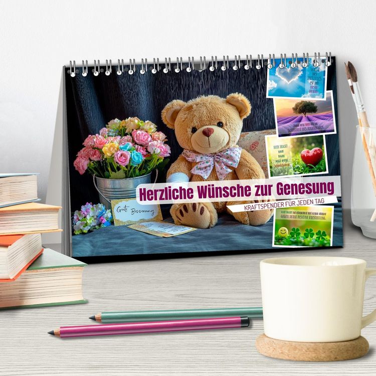 Produktbild: Herzliche W&uuml;nsche zur Genesung (Tischkalender 2026 DIN A5 quer), CALVENDO Monatskalender