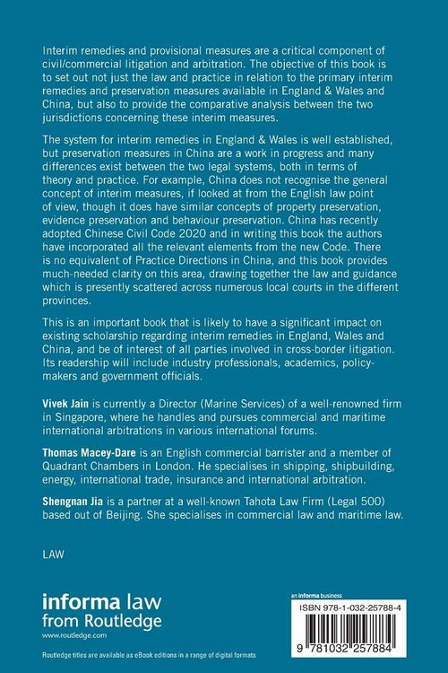 Produktbild: Comparative Analysis of Interim Measures - Interim Remedies (England & Wales) v Preservation Measures (China)