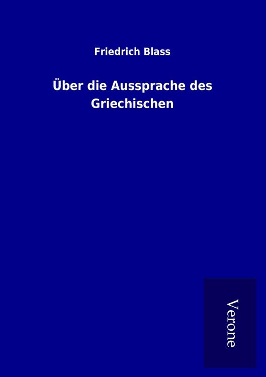Produktbild: &Uuml;ber die Aussprache des Griechischen
