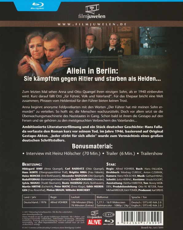 Produktbild: Jeder stirbt f&uuml;r sich allein - Alone in Berlin