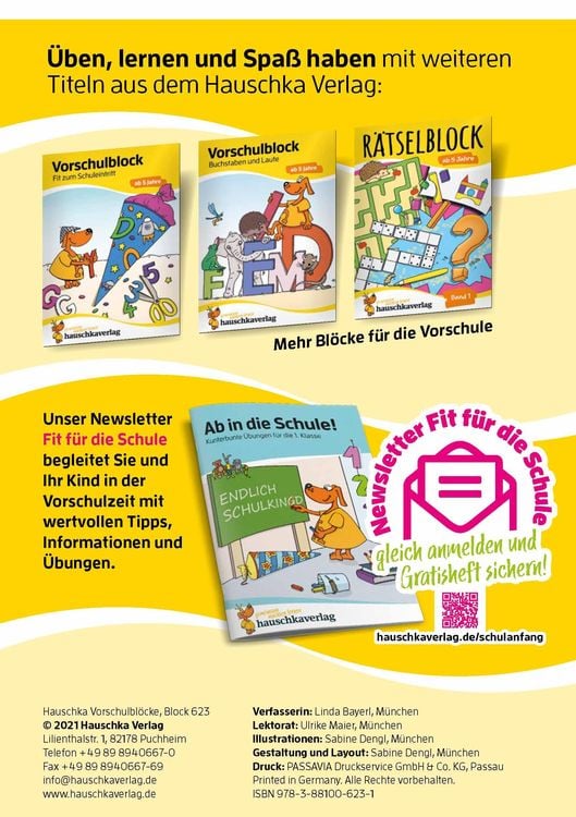 Produktbild: Vorschulblock ab 5 Jahre für Junge und Mädchen - Konzentration und Wahrnehmung