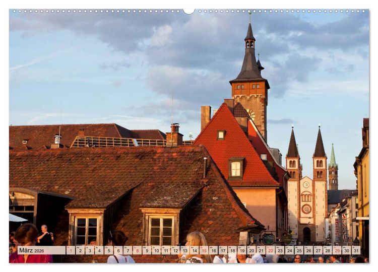 Produktbild: W&Uuml;RZBURG - ALTSTADT IMPRESSIONEN (Wandkalender 2026 DIN A2 quer), CALVENDO Monatskalender