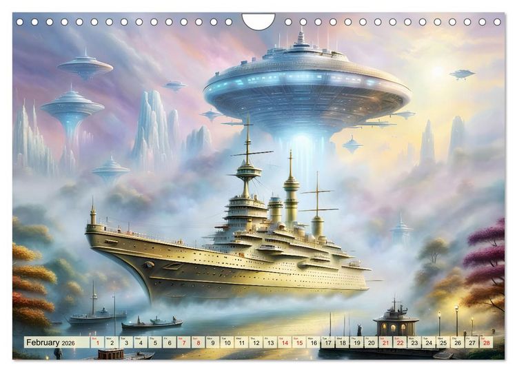 Produktbild: Gigantic ships - Journey into the future (Wall Calendar 2026 DIN A4 landscape), CALVENDO 12 Month Wall Calendar