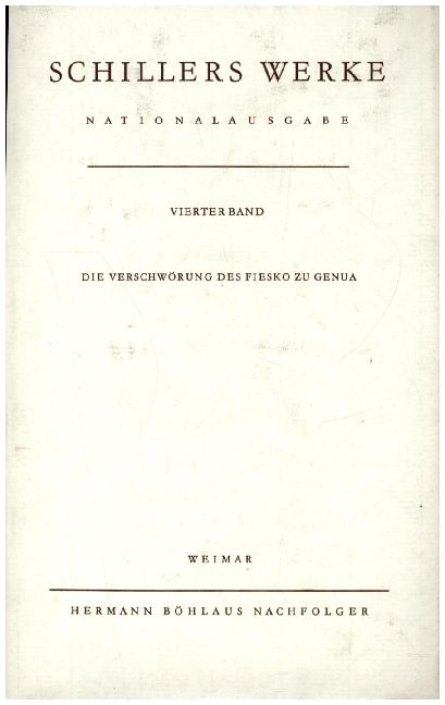 Produktbild: Schillers Werke. Nationalausgabe