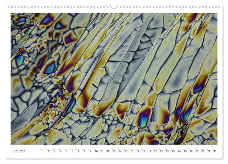 Produktbild: Fantastische Welten Mikrokristalle (hochwertiger Premium Wandkalender 2026 DIN A2 quer), Kunstdruck in Hochglanz