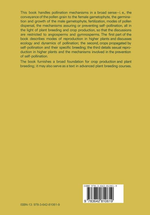 Produktbild: Pollination Mechanisms, Reproduction and Plant Breeding