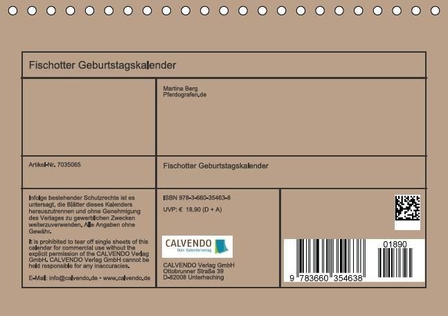 Produktbild: Fischotter Geburtstagskalender (Tischkalender immerw&auml;hrend DIN A5 quer)