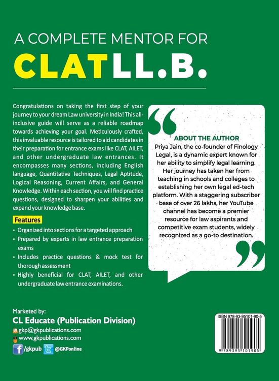 Produktbild: CLAT LLB 2024 Guide by Gautam Puri & Priya Jain