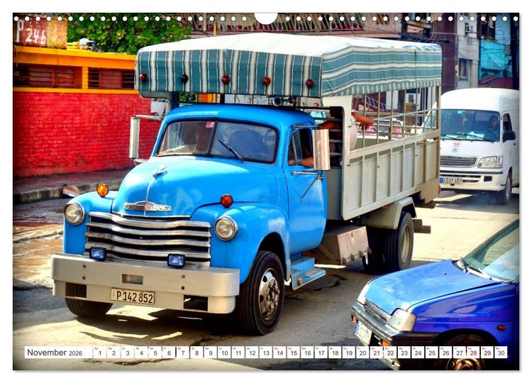Produktbild: LKW-Busse - Made in Cuba (Wandkalender 2026 DIN A3 quer), CALVENDO Monatskalender