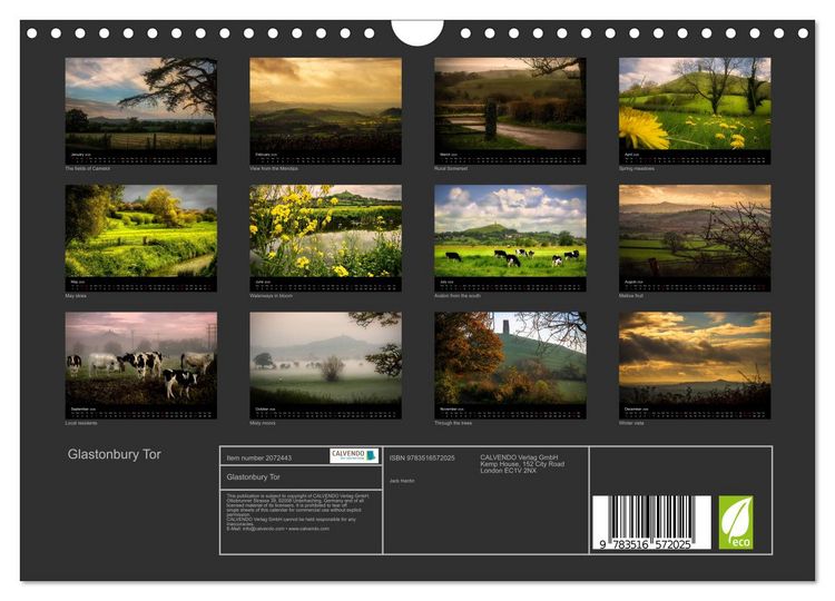 Produktbild: Glastonbury Tor (Wall Calendar 2026 DIN A4 landscape), CALVENDO 12 Month Wall Calendar