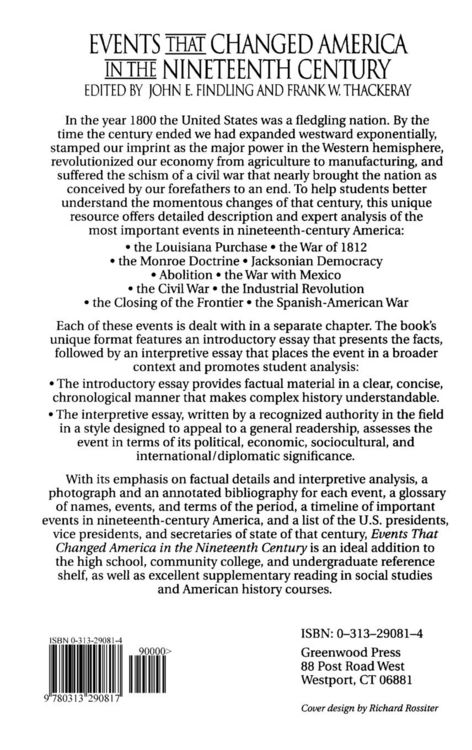 Produktbild: Events That Changed America in the Nineteenth Century