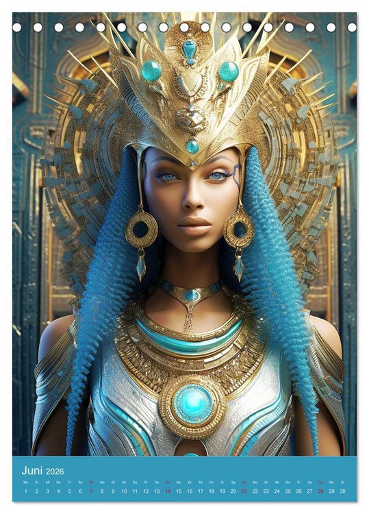 Produktbild: Antike Priesterinnen. Kunstvolle Fantasy-Portraits (Tischkalender 2026 DIN A5 hoch), CALVENDO Monatskalender