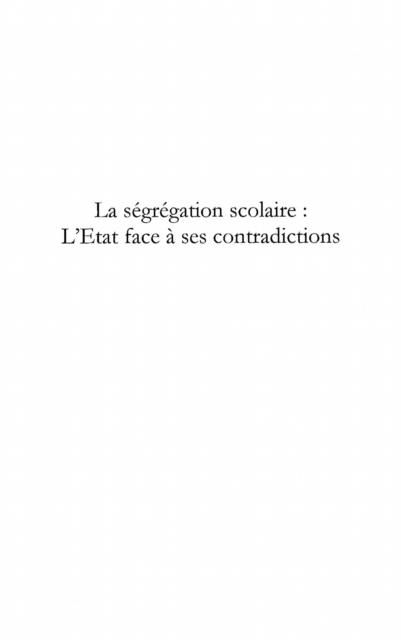 Produktbild: Segregation scolaire la