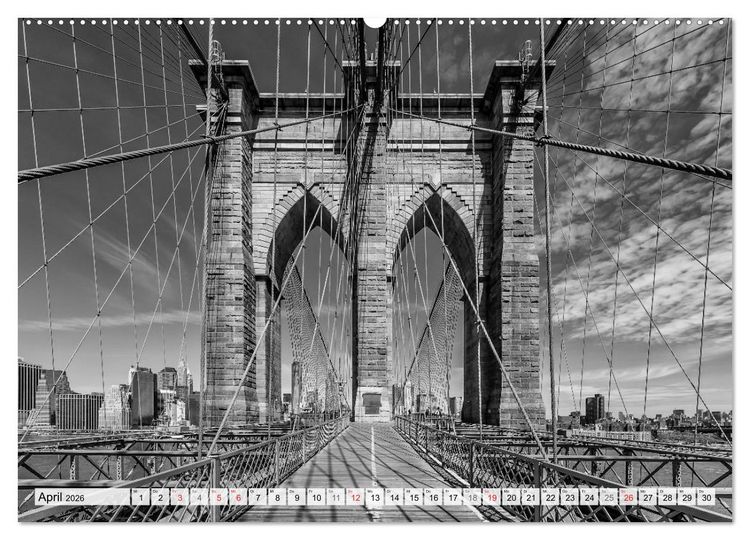 Produktbild: BROOKLYN BRIDGE Das Wahrzeichen von New York City (Wandkalender 2026 DIN A2 quer), CALVENDO Monatskalender