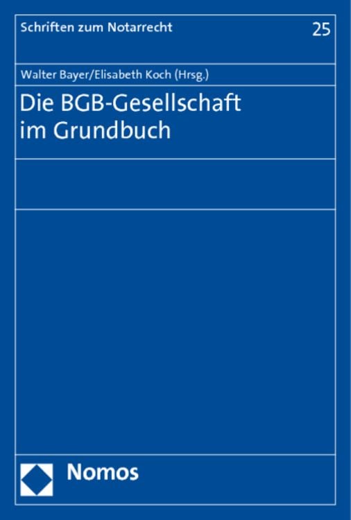 Produktbild: Die BGB-Gesellschaft im Grundbuch