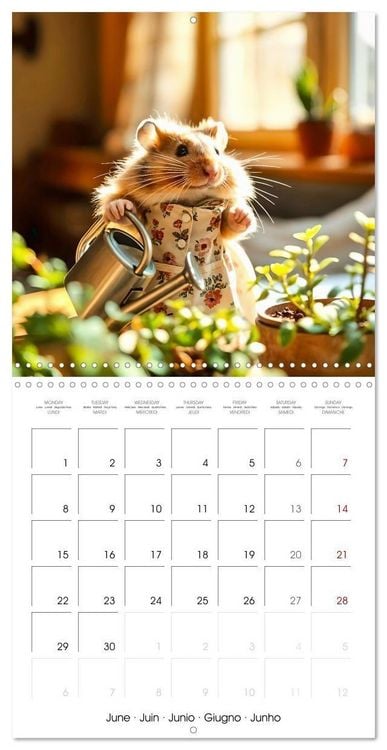 Produktbild: Hamster housekeeping - little paws and big Jobs (Wall Calendar 2026 12 &times; 12 Inch) CALVENDO 12 Month Wall Calendar