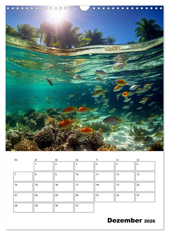 Produktbild: T&uuml;rkisblauer Genuss (Wandkalender 2026 DIN A3 hoch), CALVENDO Monatskalender