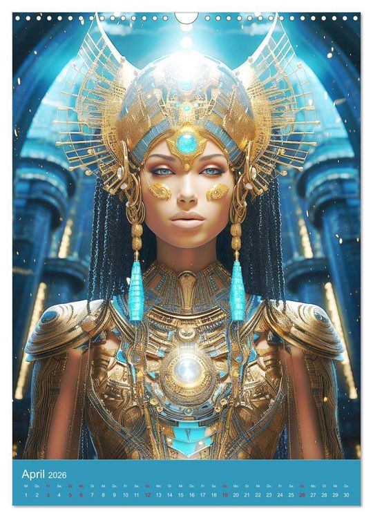Produktbild: Antike Priesterinnen. Kunstvolle Fantasy-Portraits (Wandkalender 2026 DIN A3 hoch), CALVENDO Monatskalender