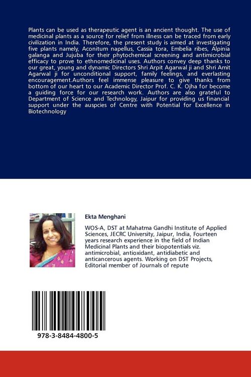 Produktbild: Antimicrobial Efficacy of Indian Medicinal Plants