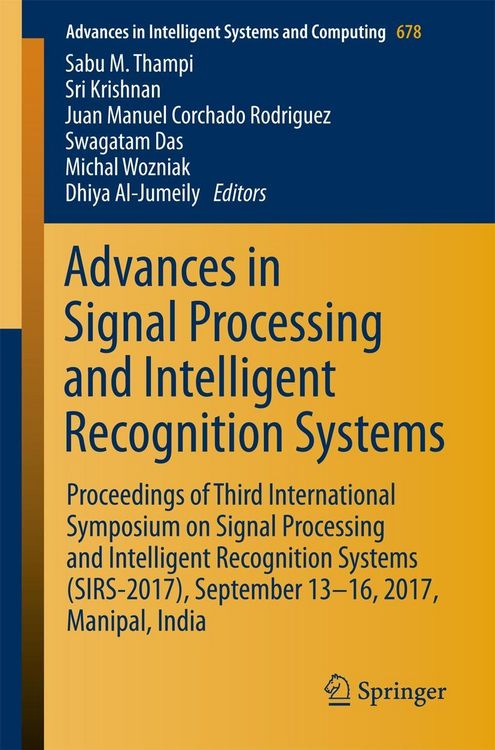 Produktbild: Advances in Signal Processing and Intelligent Recognition Systems