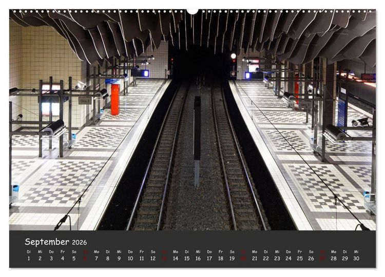 Produktbild: U-Bahn-Stationen des Westens (Wandkalender 2026 DIN A2 quer), CALVENDO Monatskalender