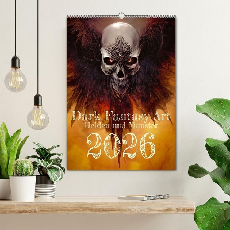Produktbild: Dark Fantasy Art - Helden und Monster (Wandkalender 2026 DIN A2 hoch), CALVENDO Monatskalender