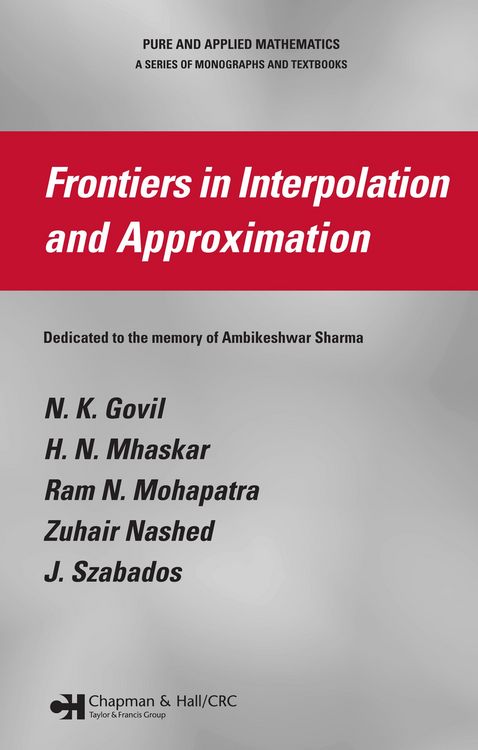 Produktbild: Frontiers in Interpolation and Approximation
