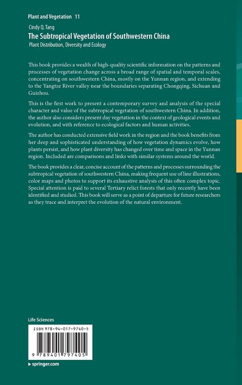 Produktbild: The Subtropical Vegetation of Southwestern China