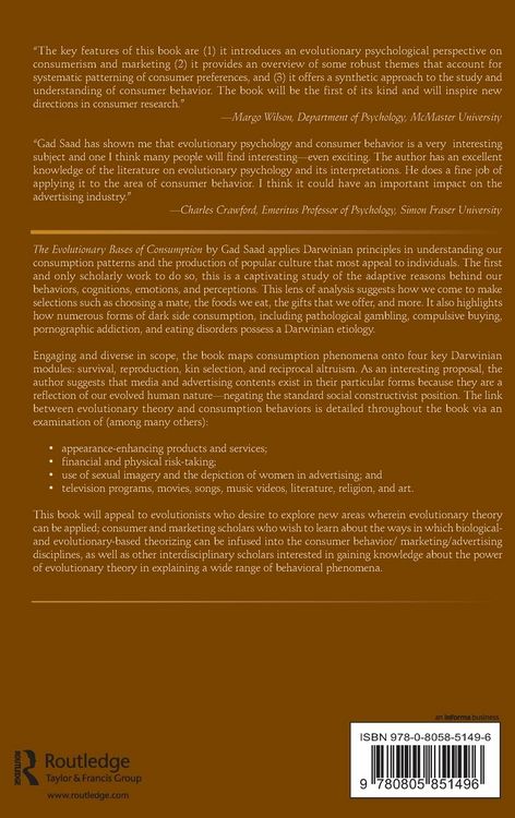 Produktbild: The Evolutionary Bases of Consumption